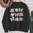 Coquette Bunny Bow Rabbit Teacher Books Easter Retro Sweatshirt Gifts for Old Women Coquette Bunny Bow Rabbit Teacher Books Easter Retro Sweatshirt Gifts for Old Women