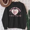 Coquette Reading Book Love Pink Bow Bookish Mom & Daughter Sweatshirt Gifts for Old Women