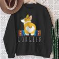 Corgi Corgeek Book Nerd Geek Dog Shirt T-Shirt Sweatshirt Gifts for Old Women