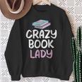Crazy Book Lady Book Lover Sweatshirt Gifts for Old Women