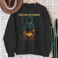 Cthulhu Necronomicon Fun With Books Cosmic Horror Cthulhu Sweatshirt Gifts for Old Women