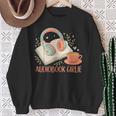 Cute Audiobook Girl Aesthetic Book & Tea Love Sweatshirt Gifts for Old Women