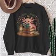 Cute Axolotl Reading Books Cozy Bookworm Sweatshirt Gifts for Old Women Cute Axolotl Reading Books Cozy Bookworm Sweatshirt Gifts for Old Women