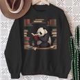 Cute Bear Is Reading a Book Reading Panda Bear Sweatshirt Gifts for Old Women