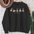 Cute Book Reading Geese Literary Animal Art Sweatshirt Gifts for Old Women
