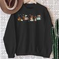 Cute Dachshund Book Reading Wiener Dog Bookish Librarian Sweatshirt Gifts for Old Women