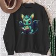Cute Dragon With Book Sweatshirt Gifts for Old Women Cute Dragon With Book Sweatshirt Gifts for Old Women