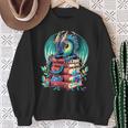 Cute Dragon Books Flower Bookworm Book Lover Sweatshirt Gifts for Old Women Cute Dragon Books Flower Bookworm Book Lover Sweatshirt Gifts for Old Women