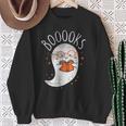 Cute Ghost Book Reading Halloween Teacher Top Sweatshirt Gifts for Old Women