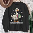 Cute Goose I Love Future Teacher Reading Books Sweatshirt Gifts for Old Women