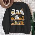 Cute Halloween Ghost Bookshelf Cat Book Lover Sweatshirt Gifts for Old Women Cute Halloween Ghost Bookshelf Cat Book Lover Sweatshirt Gifts for Old Women