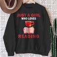Cute Just A Girl Who Loves Reading Books Women And Girls Sweatshirt Gifts for Old Women