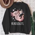 Cute Kawaii Readsolotl Axolotl Reading Book Pun Sweatshirt Gifts for Old Women
