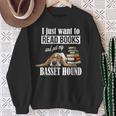 Cute Kids Read Books & Pet My Basset Hound Dog Lover Sweatshirt Gifts for Old Women Cute Kids Read Books & Pet My Basset Hound Dog Lover Sweatshirt Gifts for Old Women