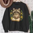 Cute Raccoon Reading Book Flowers Floral Sweatshirt Gifts for Old Women Cute Raccoon Reading Book Flowers Floral Sweatshirt Gifts for Old Women