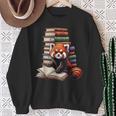 Cute Red Panda Reading Book Animal Bookworm Sweatshirt Gifts for Old Women