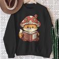 Cute Shiba Inu Mushroom Hat Reading Book Art Sweatshirt Gifts for Old Women