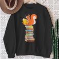 Cute Squirrel Reading Women's Tops Book Lovers Sweatshirt Gifts for Old Women