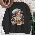 Cute Summer Relaxing Gnome Art For Book Lovers Sweatshirt Gifts for Old Women