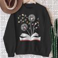 Dandelion Floral Book Reading Lovers Graphics Sweatshirt Gifts for Old Women