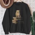 Dark Academia Vintage Owl On Books With Candle Library Sweatshirt Gifts for Old Women