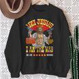 DCC Uzi Jesus I Am The Way Character Stats RPG Books Sweatshirt Gifts for Old Women