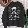 Death By TBR Reading Book Lover Bookworm Bibliophile Reader Sweatshirt Gifts for Old Women