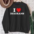 Diagram Heart Cute Schematic Plan Book Blueprint Fan Sweatshirt Gifts for Old Women