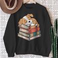 Dog Reading Book Pajama Sleep Sweatshirt Gifts for Old Women