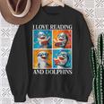 Dolphin Love Reading And Dolphins Child Book Lover Sweatshirt Gifts for Old Women Dolphin Love Reading And Dolphins Child Book Lover Sweatshirt Gifts for Old Women