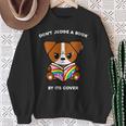 Don't Judge A Book By Its Cover Reading Jack Russell Terrier Sweatshirt Gifts for Old Women Don't Judge A Book By Its Cover Reading Jack Russell Terrier Sweatshirt Gifts for Old Women