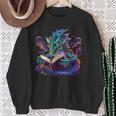 Dragon Reading Book Sweatshirt Gifts for Old Women