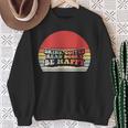 Drink Coffee Read Books Be Happy Retro Vintage Sunset Sweatshirt Gifts for Old Women