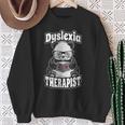 Dyslexia Therapist Teacher Dyslexic Therapy Panda Book Heart Sweatshirt Gifts for Old Women