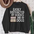 Easily Distracted By Books And Dogs Reading Dog Lovers Sweatshirt Gifts for Old Women Easily Distracted By Books And Dogs Reading Dog Lovers Sweatshirt Gifts for Old Women