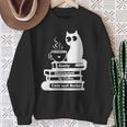 Easily Distracted Cats Coffee And Books Sweatshirt Gifts for Old Women Easily Distracted Cats Coffee And Books Sweatshirt Gifts for Old Women