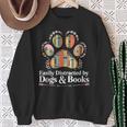 Easily Distracted By Dogs And Books Reading Sweatshirt Gifts for Old Women Easily Distracted By Dogs And Books Reading Sweatshirt Gifts for Old Women