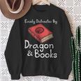 Easily Distracted By Dragon & Book Nerds Dragon Lover Girls Sweatshirt Gifts for Old Women Easily Distracted By Dragon & Book Nerds Dragon Lover Girls Sweatshirt Gifts for Old Women