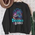 Easily Distracted By Dragon And Books For Book Lover Sweatshirt Gifts for Old Women Easily Distracted By Dragon And Books For Book Lover Sweatshirt Gifts for Old Women