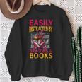 Easily Distracted By Dragons And Books Booknerd Dragon Lover Sweatshirt Gifts for Old Women