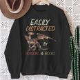 Easily Distracted By Dragons And Books Dragon Sweatshirt Gifts for Old Women