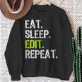 Eat Sleep Edit Repeat Editor Editing Video Film Book Sweatshirt Gifts for Old Women