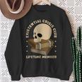 Existential Crisis Club Lifetime Member Skull Books Sarcasm Sweatshirt Gifts for Old Women Existential Crisis Club Lifetime Member Skull Books Sarcasm Sweatshirt Gifts for Old Women