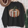 Fall Book Pumpkin Retro Reading Halloween Teacher Sweatshirt Gifts for Old Women
