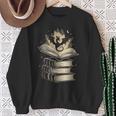 Fantasy Dragon & Books Magical Reader Sweatshirt Gifts for Old Women
