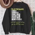 Fill In The Blanks Answers Sox Fork Pants Pulse Books Random Sweatshirt Gifts for Old Women