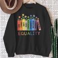 Floral Book Equality Human Rights Social Justice Peace Love Sweatshirt Gifts for Old Women Floral Book Equality Human Rights Social Justice Peace Love Sweatshirt Gifts for Old Women