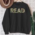 Floral Read Typography Aesthetic Book Lover Sweatshirt Gifts for Old Women