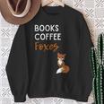 Fox Books Coffee Foxes Women Fox Graphic Cute Fox Lovers Sweatshirt Gifts for Old Women