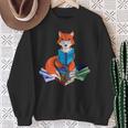 Fox Nerd Reading Books Bookworm Library Book Sweatshirt Gifts for Old Women Fox Nerd Reading Books Bookworm Library Book Sweatshirt Gifts for Old Women